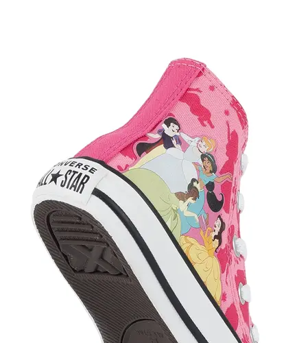 Tênis Converse Infantil Chuck Taylor All Star Hi Disney Princess Rosa Pink