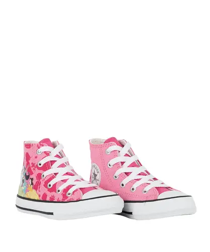Tênis Converse Infantil Chuck Taylor All Star Hi Disney Princess Rosa Pink