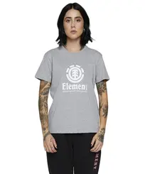 Camiseta Element Vertical - Cinza Mescla