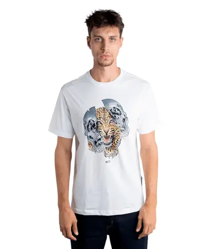 Camiseta Regular MCD Onça Caveira - Branca