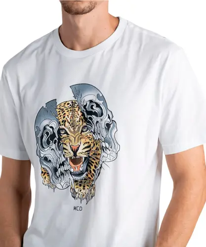 Camiseta Regular MCD Onça Caveira - Branca