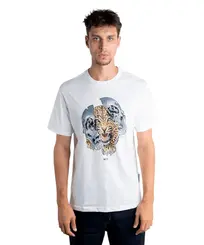 Camiseta Regular MCD Onça Caveira - Branca