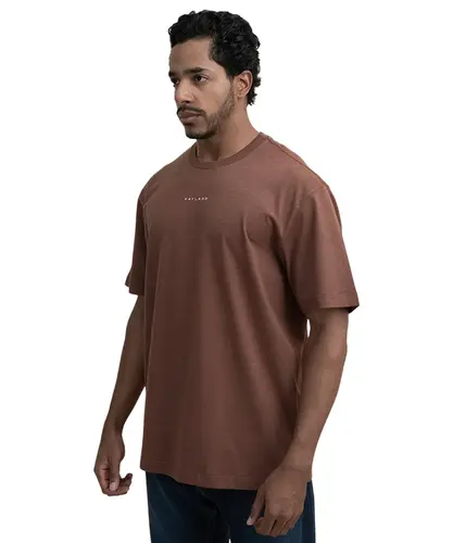 Camiseta Kayland Comfort Pássaros Linhas Marrom