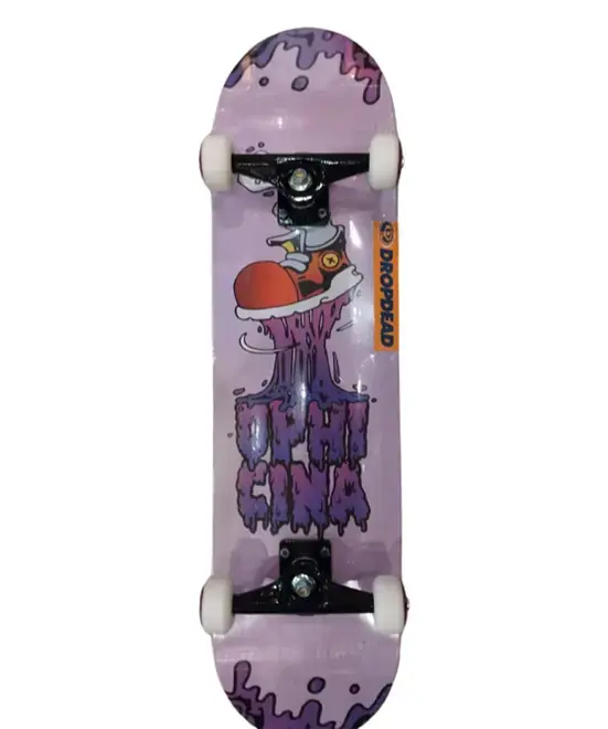 AGLET SKATE デッキ 紫色 グラフィックプリント SKATE OPHICINA INICIANTE GRAFICO 4 - Skate Ophicina X DropDead
