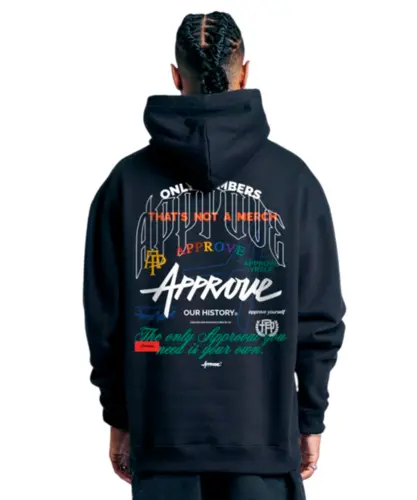Moletom Approve Oversized Only Preto