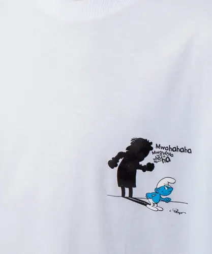 Camiseta Lost x Smurfs Gargamel Shadow - Branco