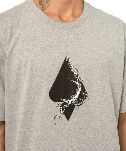 Camiseta Regular MCD Espada Líquida Cinza