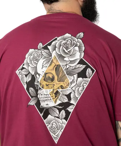T-SHIRT OVERSIZED CAVEIRA ROSAS