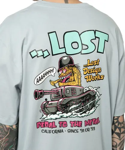 Camiseta Lost Pedal To The Metal Azul Maresia