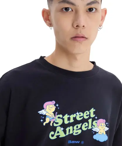 Camiseta Baw Boxy Street Angel Preto