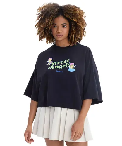 Camiseta Baw Boxy Street Angel Preto