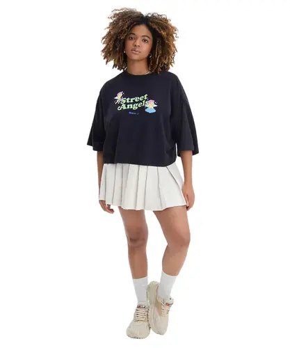 Camiseta Baw Boxy Street Angel Preto