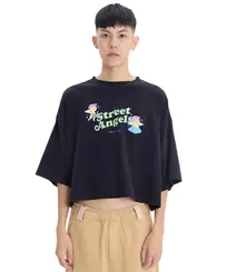 Camiseta Baw Boxy Street Angel Preto