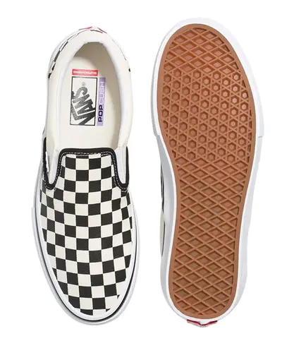 Tênis Vans Skate Slip On White Black