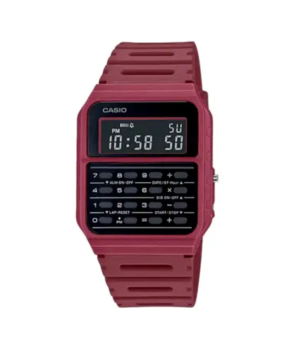 Relógio Casio Calculadora Vintage Vermelho