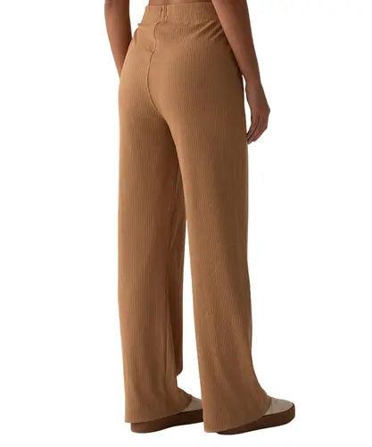 Calça Fila Wide Essentials Canelada Caramelo