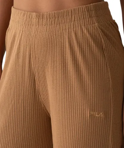 Calça Fila Wide Essentials Canelada Caramelo