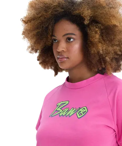Cropped Baw Raglan Italic Rosa