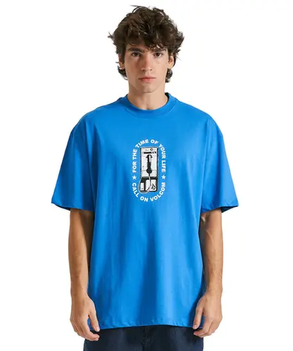 Camiseta Volcom Comfort Time Of Your Life Azul Royal