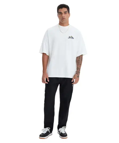 Camiseta Oversized Baw Market Maniac Off White