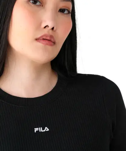 Camiseta FIla Regular Essentials Canelada Preto