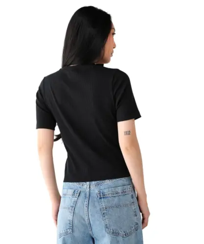 Camiseta FIla Regular Essentials Canelada Preto
