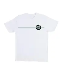 Camiseta Santa Cruz Johnson Beast Wagon Stripes Branco