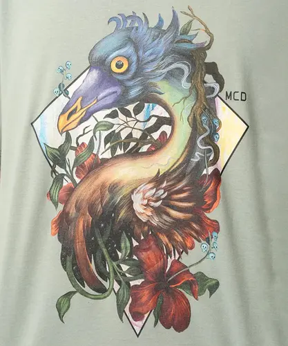 Camiseta Regular MCD Pipa Pássaro Bailon Verde
