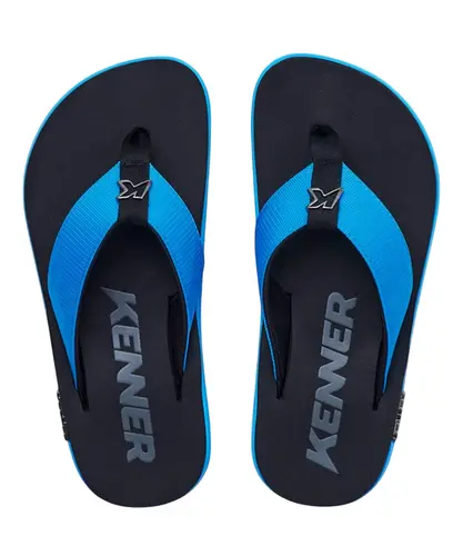 Chinelo Kenner Kivah Azul Turquesa e Preto