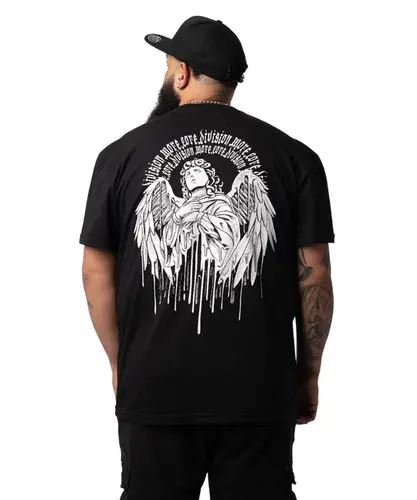 Camiseta Oversized MCD Anjo Derretido Preto